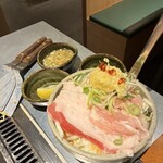 月島もんじゃ おこげ 栄 - 