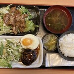 ふく陣 - ランチ メニュー
                                選べるハーフ&ハーフセット
                                日替り定食 & ハンバーグ定食