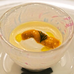 フランス料理 榛名 - ランチコース 9075円 の雲丹のブランマンジェ