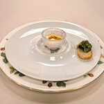 フランス料理 榛名 - ランチコース 9075円 の雲丹のブランマンジェ