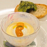 フランス料理 榛名 - ランチコース 9075円 の雲丹のブランマンジェ