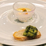 フランス料理 榛名 - ランチコース 9075円 の雲丹のブランマンジェ