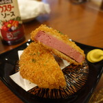 火一刀 - 厚切りハムカツ　390円　