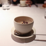 かわ村 - 前菜　車海老そぼろとルタバガのスフォルマート アグロドルチェソース☆