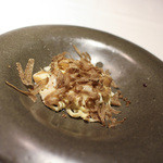 かわ村 - パスタ　帆立貝と竹の子のキターラ 黒トリュフがけ☆