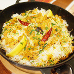 ガネーシュ - 2014年のクリスマスディナー(4800円)の蟹のビリヤニ(4人前)