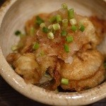 アキバの酒場 - ホタテの天ぷらポンズ！バリ旨