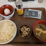 すき家 - 料理写真:たまかけ朝食 ごはんミニ290円