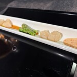 松本食 燎 KAGARIBI - 鉄板　ホタテ食べ比べ