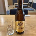 だもんで餃子 - 瓶ビール＿＿＿エビス