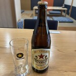 だもんで餃子 - 瓶ビール＿＿＿サッポロ赤星