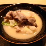淡流 - 煮物椀(猪肉、白菜、里芋、白味噌)