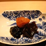 淡流 - 香の物(昆布、海苔の佃煮、梅干し)