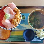 Joso Inaho Shokudo - Seafood Deluxe Rice Bowl + Miso Soup