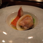 表参道うかい亭 - 金目鯛とハマグリのグリエ サフランのナージュ 2014.12.2x