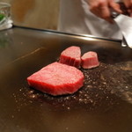 表参道うかい亭 - いざ鉄板の上に 2014.12.2x