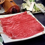 炭火焼肉くらた - しゃぶしゃぶ定食　プレミアム牛肉・梅(\2,000)