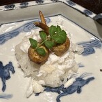 日本料理 研野 - 明石の鯛　クワイ　飯蒸し