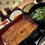 銀座 四代目 高橋屋 - 割きたてうなぎ御前　卵黄が割れにくい！良い卵なんだな〜