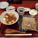 手打ち蕎麦 ほてい家 - 麻婆豆腐丼とみにせいろ蕎麦