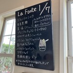 ラフォンテ - 本日のメニュー！　