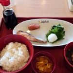 ジョイフル - 料理写真:明太子と焼き鮭定食 702円