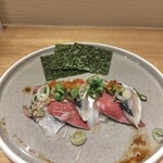 Washoku バル かめすけ - 鯛、鰤、鰆のカルパッチョ
