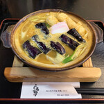 高砂 - カレー煮込うどん（玉子入り）＋揚げ茄子