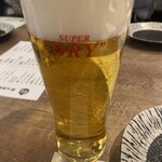 鮪と炭火焼き 俺の割烹 うお炭 - 乾杯のビール