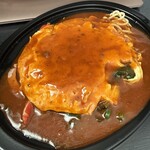 どんどん庵 - ウインナーほうれん草にスクランブルエッグトッピング