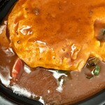 どんどん庵 - ウインナーほうれん草にスクランブルエッグトッピング