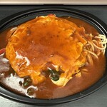 どんどん庵 - ウインナーほうれん草にスクランブルエッグトッピング