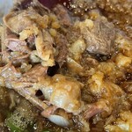 銀座蕎麦うどんしら石 - すっごい量の牛すじと脂