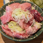 串竹 - 別皿の分を乗せるとこんな感じに