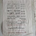 串竹 - メニュー表