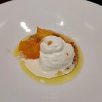 337818524 - ○ヤギのミルクのムース〜ミカンとキンモクセイ添え