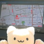 Sasto Sulav Express - 店舗位置（カーナビ画面，ノースアップ）※ぴーにゃっつ