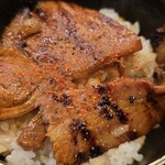 豚丼一番 - 豚丼の表情。