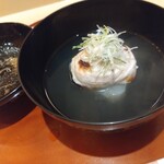 銀座 しのはら - すっぽん出汁、ふぐ白子御椀