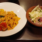 ニュートーキョー - パスタランチ（彩り野菜のトマトソースパスタ）