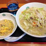 日高屋 - タンメン＋小チャーハンのセット