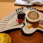 銀座 しのはら - 鶴の向付け