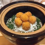 銀座 しのはら - 海老真丈と白魚、梅肉ご飯