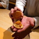 銀座 しのはら - フォアグラ最中