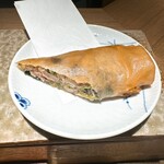 炭割烹 新谷 - 地鶏のそぼろを使った春巻き ◎