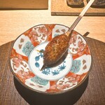 炭割烹 新谷 - 地鶏つくねタレ ◎めっちゃ美味い！