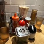 ちえちゃんラーメン - 調味料&青かっぱ