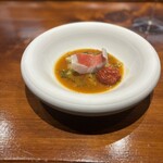 馳走西健一 - 海老スープとトマト