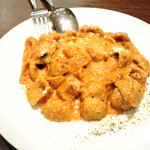 グラハム粉のオレキエッテ豚肉のラグークリームソース 1700円(2014.11月)