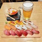 寿司 牡蠣 新宿スシエビス 新宿西口小滝橋通り - 